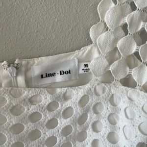 White crochet style dress.